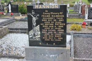 Mannion Frank Ballooney, Tulsk